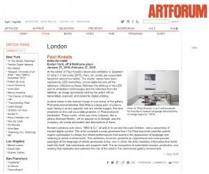 Art forum Review Paul Kneale Feb 2015