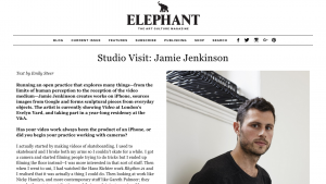Elephant Magazine: Studio Visit Jamie Jenkinson